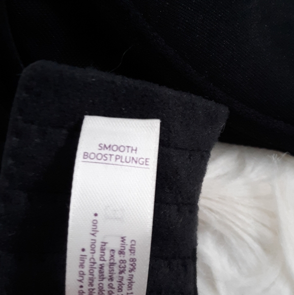 Cacique Smooth Boost Plunge Bra Black 44C - Picture 5 of 6